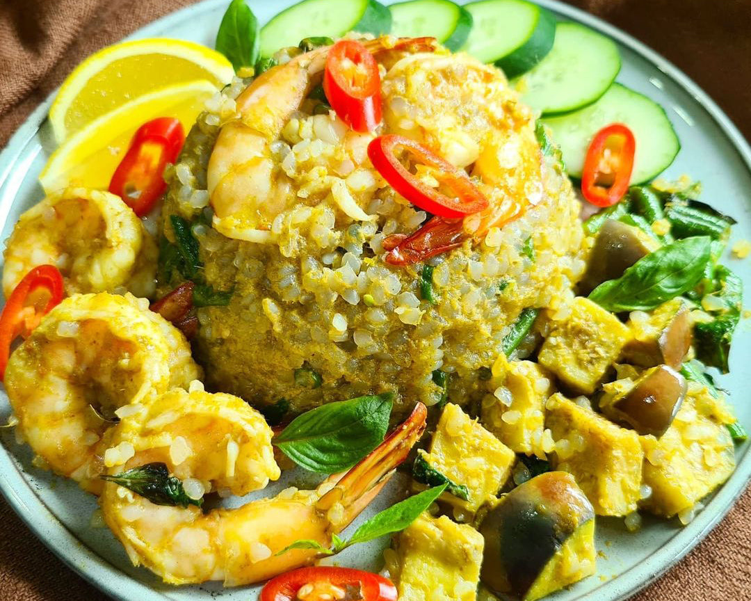 Thai Basil Fried Green Curry Fried Rice