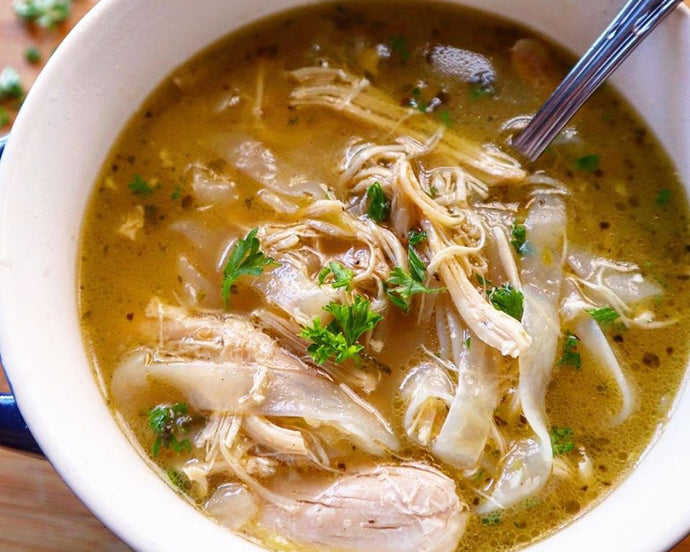 Homemade Low-Carb Chicken “Noodle” Soup