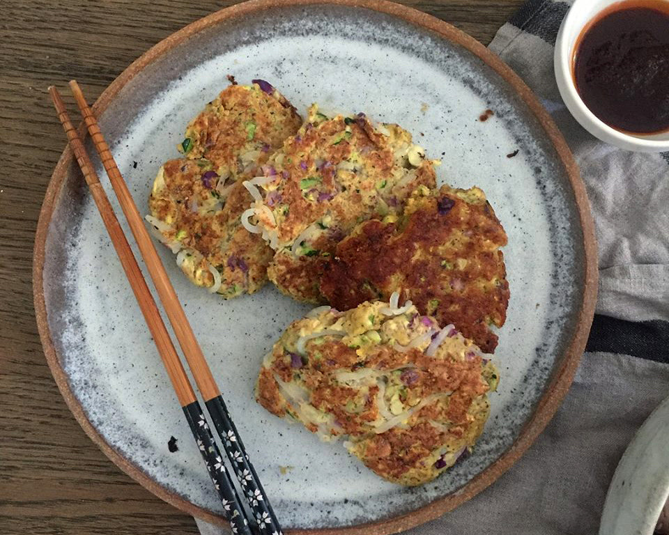 Vegan Asian Style Veggie Pancakes