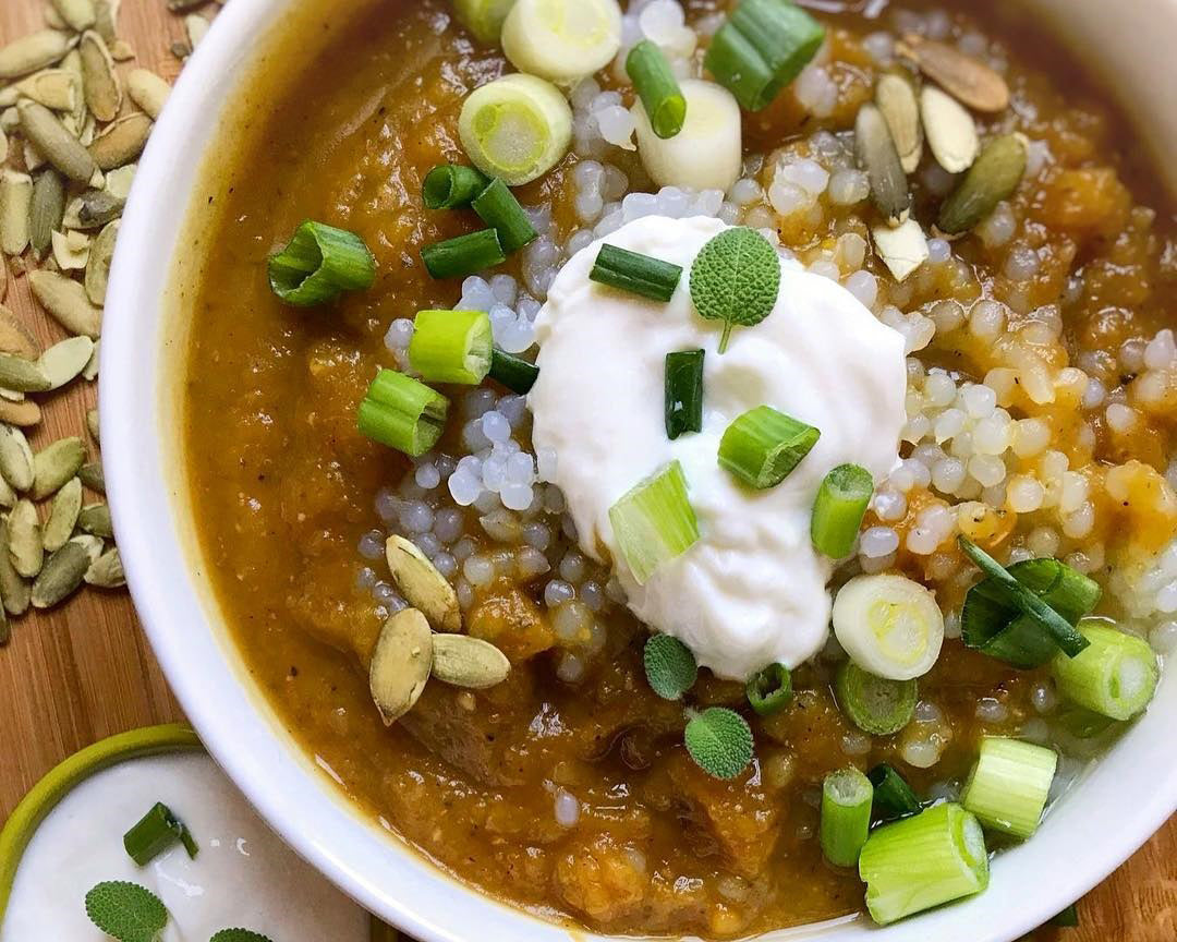 Pumpkin Sage Soup with Miracle Rice