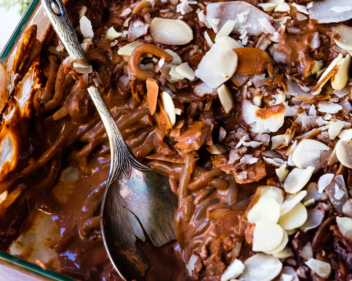 Miracle Noodle Chocolate Pudding with Almonds