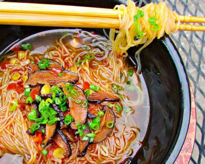 Spicy Shitake Mushroom Noodle Bowl