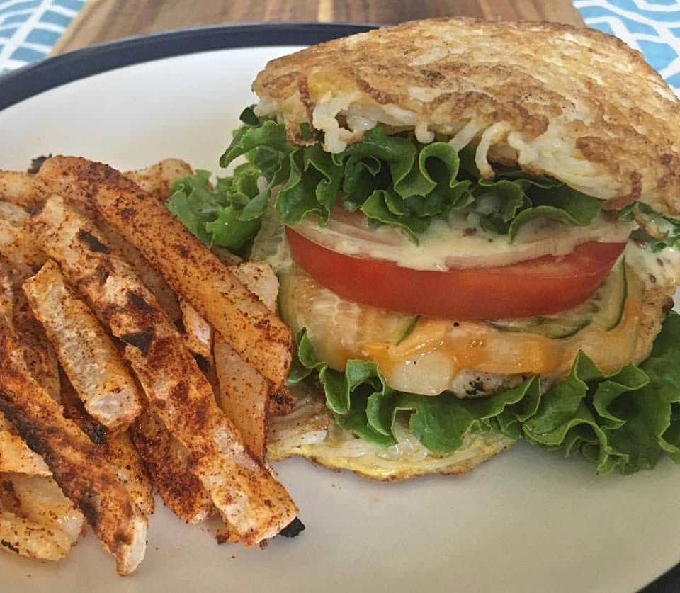 “Ramen” Chicken Cheese Burger